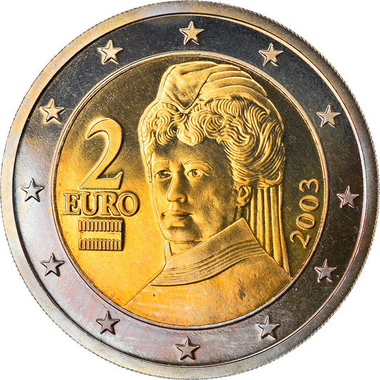 Austrija, 
  
  2 eura, 
  
  2003. godine